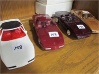 4 - Corvette models 7", w/ orig. boxes