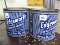 2 - Edgeworth tobacco cans