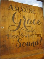 Amazing Grace wooden sign