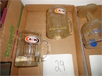 A & W Root beer Glass Mugs