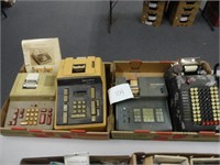 2 boxes Old Adding Machines