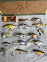 15 Assorted Lures & Bait Canteen