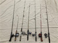 7 Assorted Rods & Reels