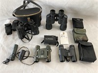 Assortment of binoculars