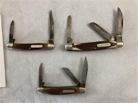 3 Old Timer Pocket Knifes