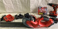 B&D Cordless Hedge Trimmer & Drill & Batteries