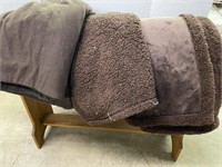 Brown lap blankets
