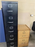 File cabinets (2-tall black-short brown)