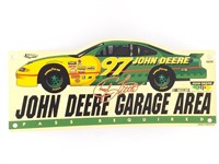 Plastic John Deere Chad Little NASCAR Sign 19" x