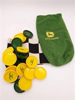 John Deere Large Checkers Game with Carrying Bag