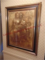 Large framed picture "Virgin and Child"