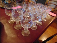 18 pcs of glass wine/brandy glasses