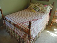 Full size bed frame, mattress, boxsprings, &
