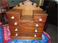 Small 5 drawer wood jewelry box