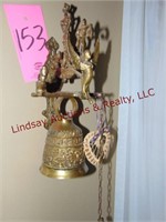 Brass wall mt bell (buyer unhooks)