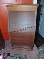 Vintage National Ticket Case Co. wood lock box ..