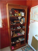 6 shelf wood bookshelf (NO CONTENTS) 32x13x78