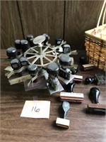 Adhilles Stamp Wheel & Ink Pad Stamps