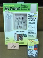 Key Cabinet New in Box & Box of Key Tags