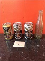 Harley Davidson Beer Cans & Dr. Pepper Bottle