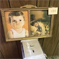 2 Framed Vintage Baby Pictures