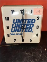 United Van Lines Light Up Clock