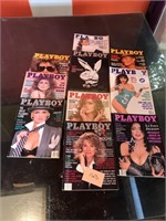 10 Vtg. Playboy Magazines