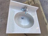 Cultured marble vanity top with Faucet 25x22