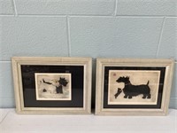 2 Framed Signed Dog Prints