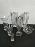 Glass Vase Lot with 6" Orrefors Vase