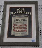 "BRUTON SNUFF" ADVERTISING