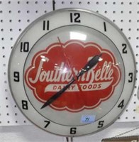 "SOUTHER BELLE DAIRY FOODS" CLOCK
