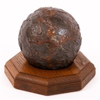 18th C. SOLID IRON CANNON SHOT BALL