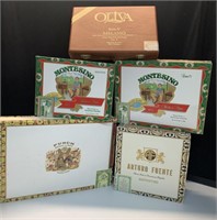 Cigar Boxes  5 boxes