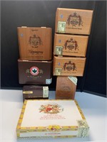 Variety Wood Cigar Boxes (8)