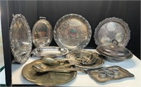 Silver Plate Serving Platters Casserole Dish