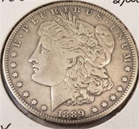 1889-CC Morgan Silver Dollar, Very Rare Date
