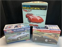 Models (3) Revel ‘67 Corvette coup sealed in box,