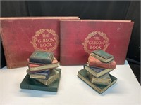 Antique books, the Gibson book volumes 1 and 2,