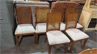 (6X) WOVEN BACK PADDED DINING CHAIRS