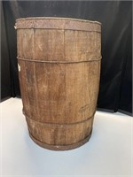 Wooden barrel 17” tall
