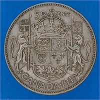1949 - 50 cent Canadian Coins
