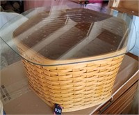 26" Longaberger Basket with Glass Top