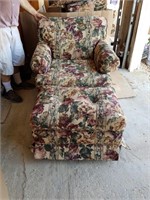 Floral Chair & Ottoman