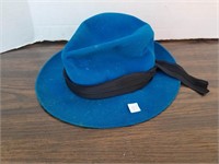 Vintage Blue Fedora