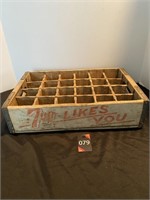 Vintage 7Up Wood Crate