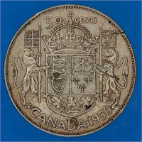 1950 - 50 cent Canadian Coins