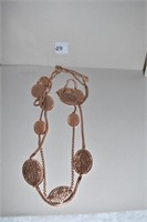 BRONZE 42" NECKLACE DOUBLE STRAND