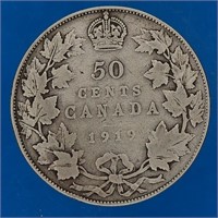 1919 - 50 cent Canadian Coins
