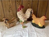 4 assorted chicken items with door stop